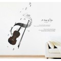 Violin Music Notes Wall Sticker